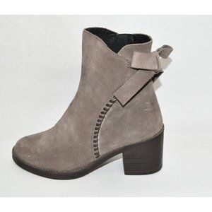New! UGG 'Fraise Whipstitch Bow Bootie' Mouse Gray Suede Boot Size 7 1018783 T4